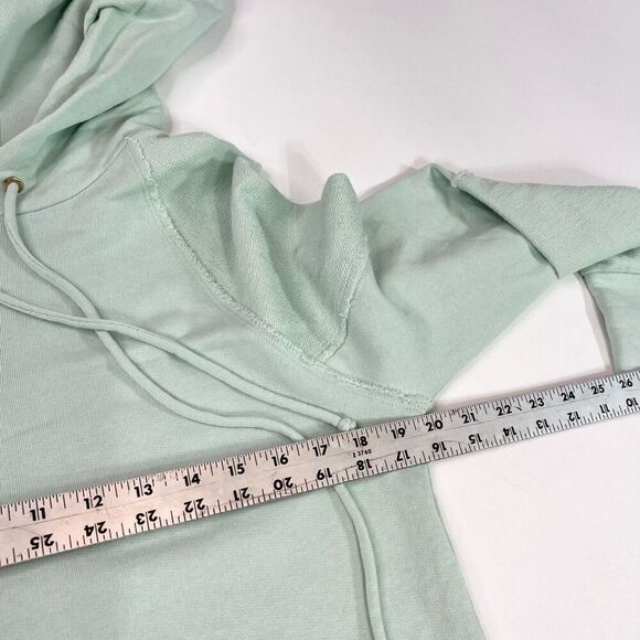 LoveShackFancy Sweatshirt Womens Small Light Green Long Sleeve Pullover Hooded - Picture 7 of 12
